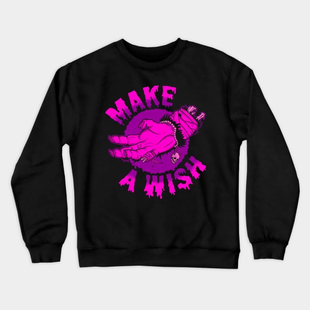 Make a Wish (purple) Crewneck Sweatshirt by Spazzy Newton